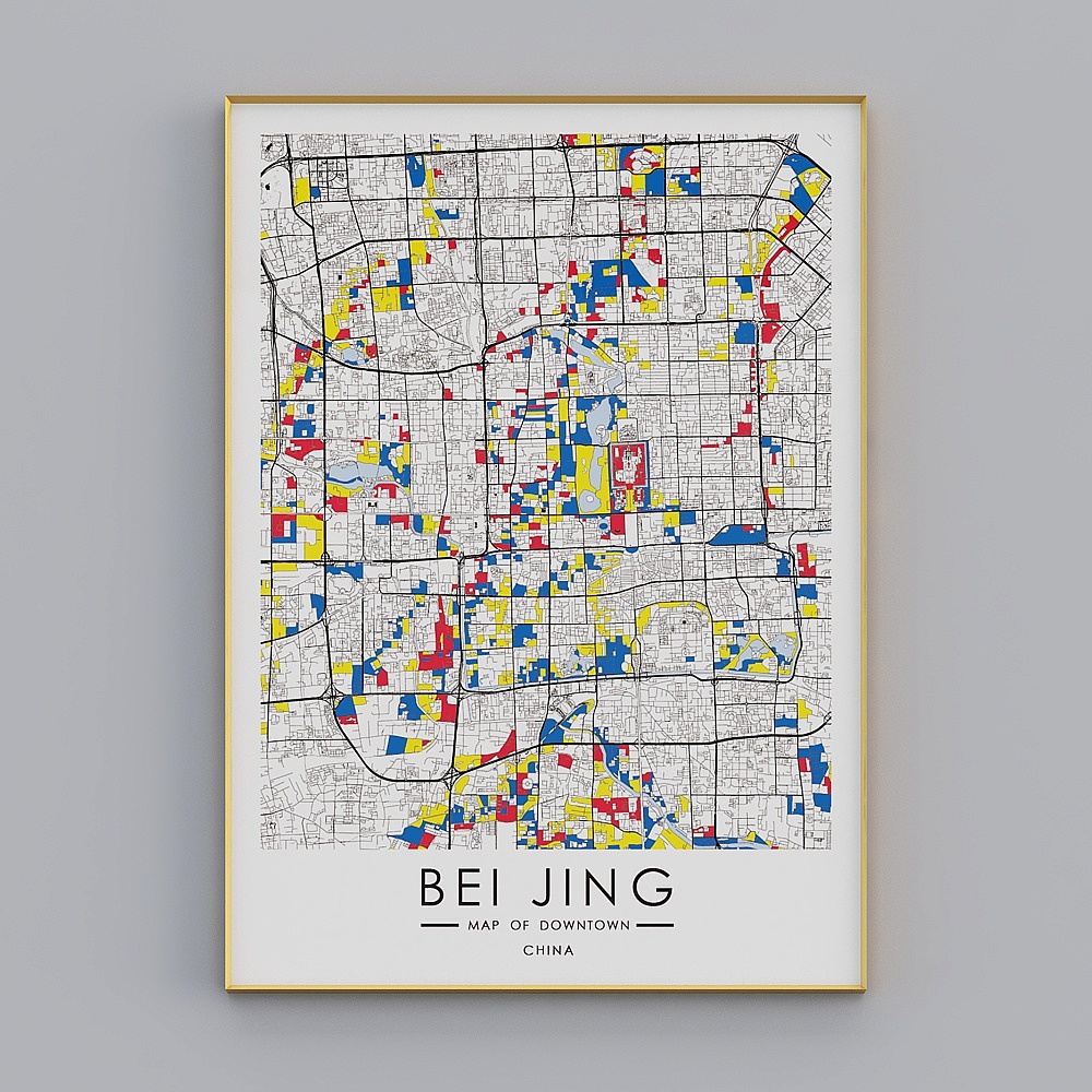 Beijing Downtown Map 3D model