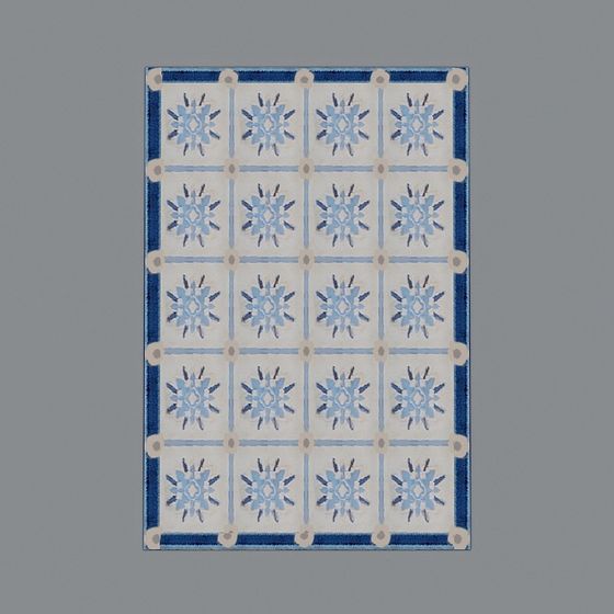 Snowy Flower 3D Carpet Model