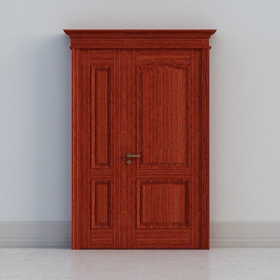 Classic Wooden Door 3D model