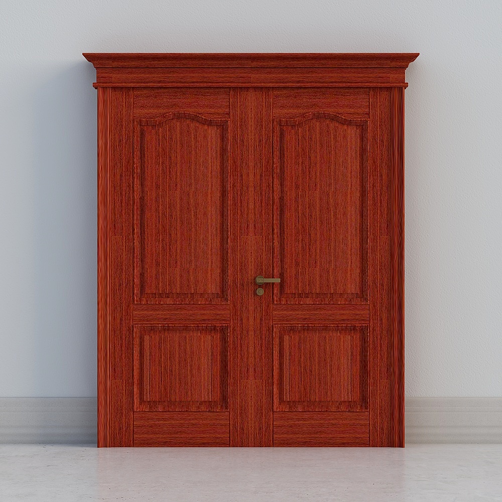 classic wooden double door