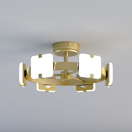 Art Deco Ceiling Light 3D model