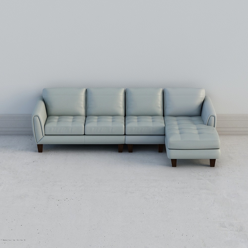 Uefa Art Assisi/American light luxury leather sofa cowhide living room small family type three modern 241E-3