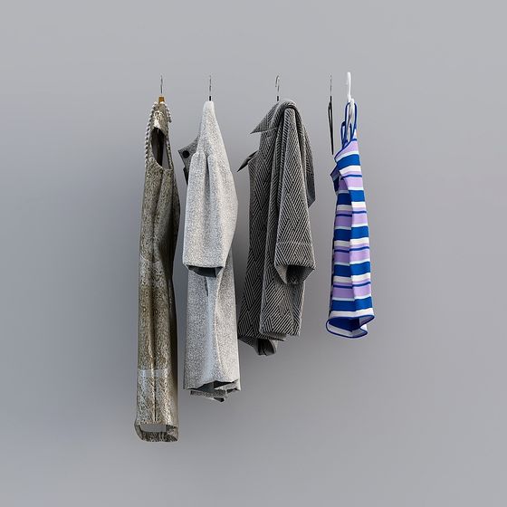 Stylish Clothes Hanger 3D model for Modern Displays