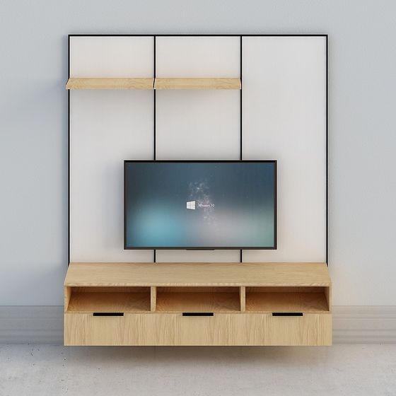 Modern Minimalist TV Cabinet 3D model