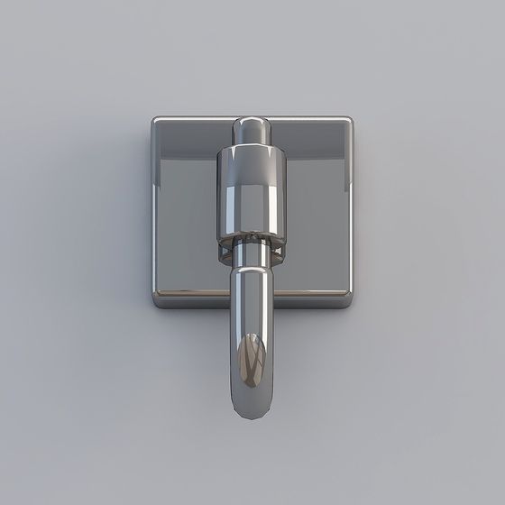 Sleek Low-Polygon Bathroom Faucet Handle 3D model