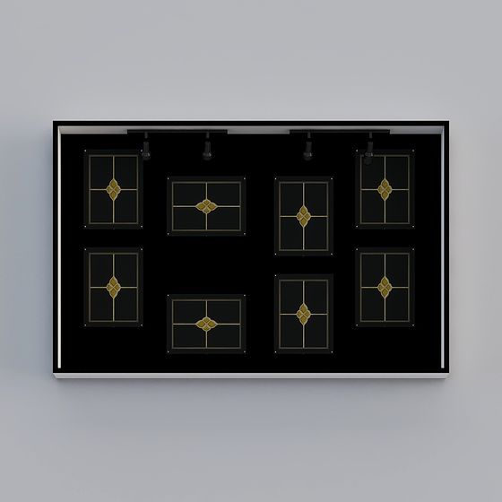 Art Deco Window Grids 3D model