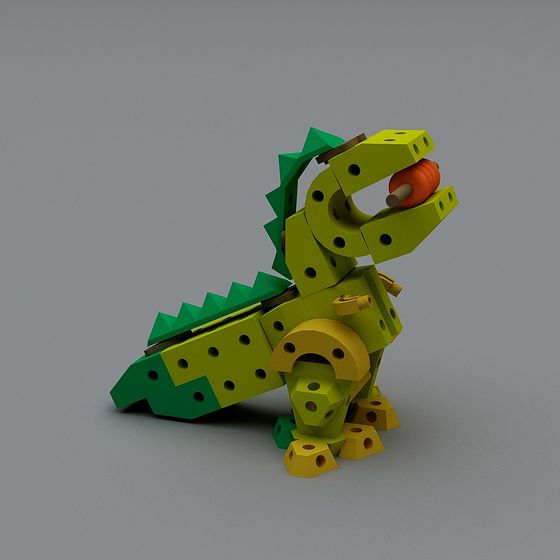 Playful Dinosaur 3D Model for Creative Projects