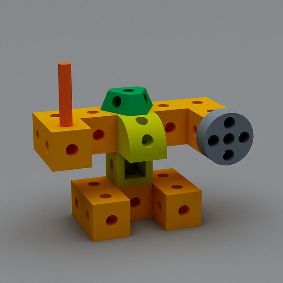 Monster 7 Decorative Piece 3D Model in Earth Color