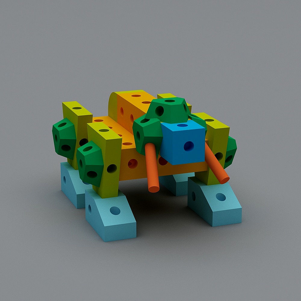 Colorful Cubes 3D model