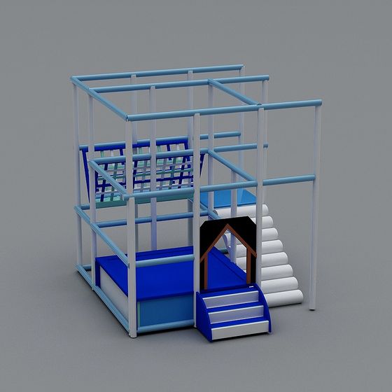 Colorful Children's Playground Slide 3D model