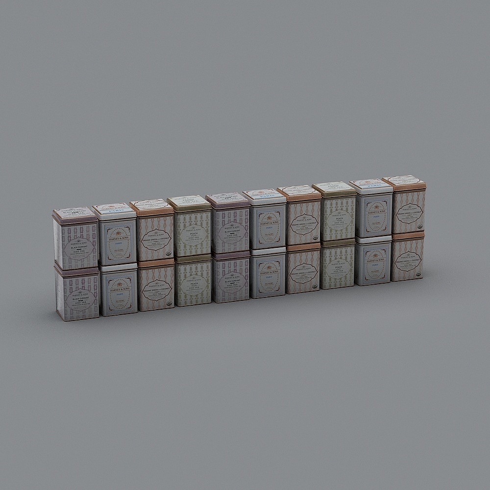 Tea Box Collection 3D model