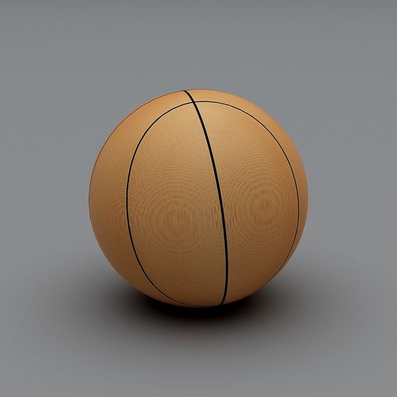 Realistic Low-Poly Basketball 3D model