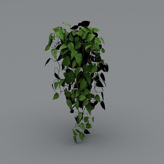 Low-Poly Hanging Plant 3D Model