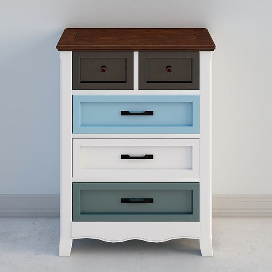 Colorful Storage Cabinet 3D model for Modern Spaces