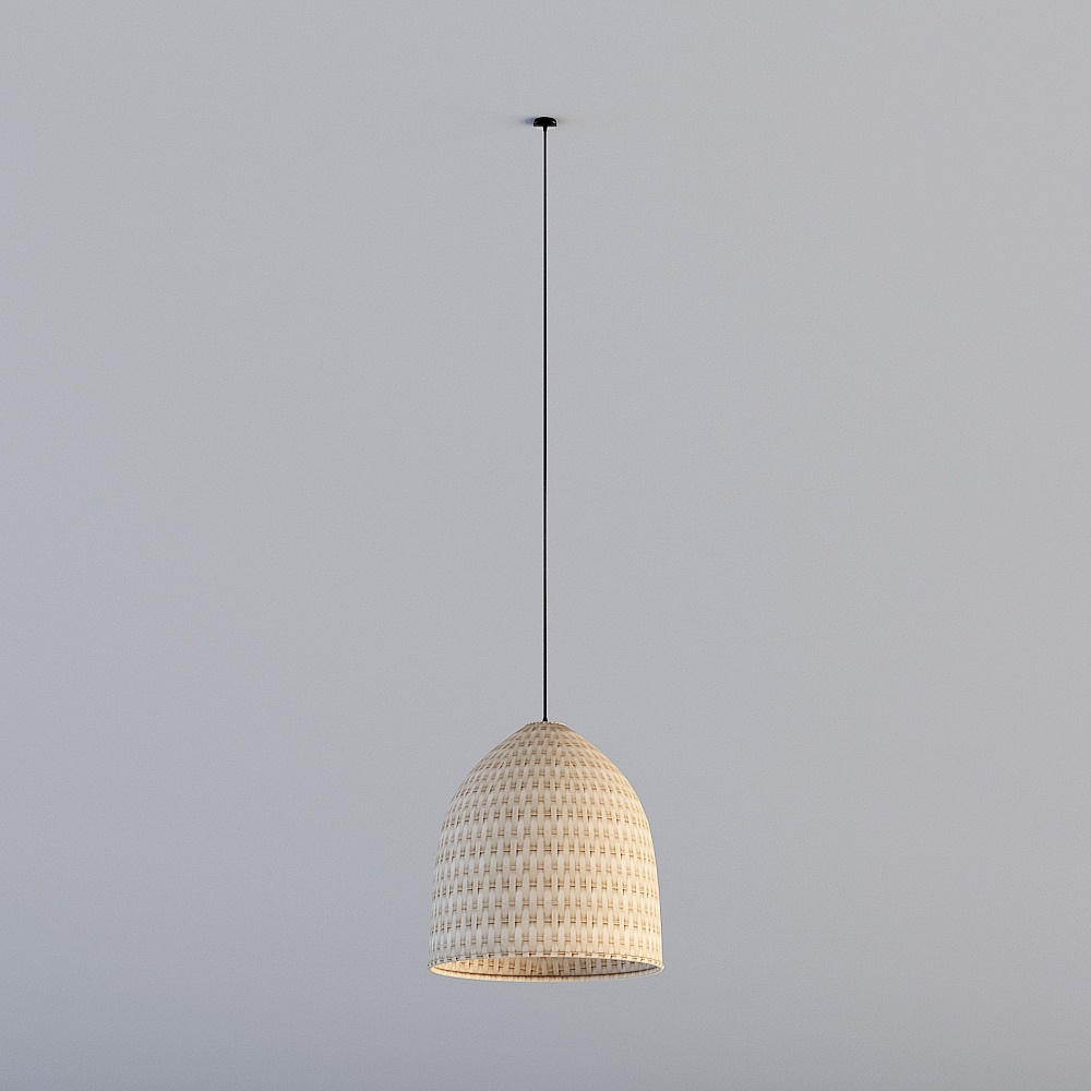 Lampadario in rattan