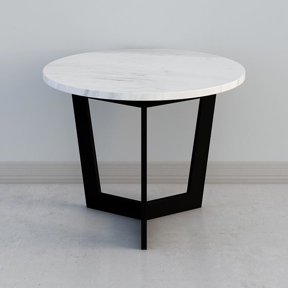 Stylish Low-Poly Round Table 3D model for Modern Spaces