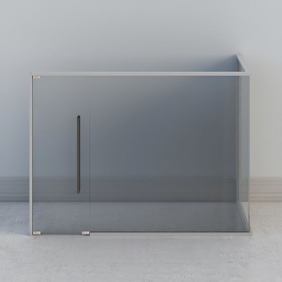 Stylish Glass Display Cabinet 3D Model for Modern Interiors