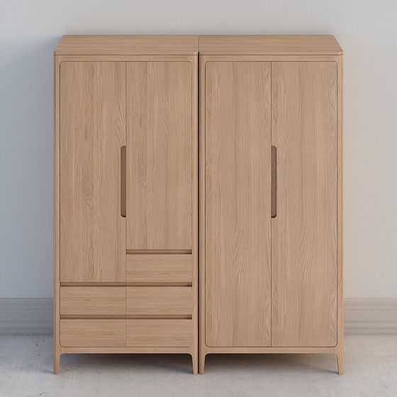 Urban Elegance Wardrobe 3D model for Modern Spaces