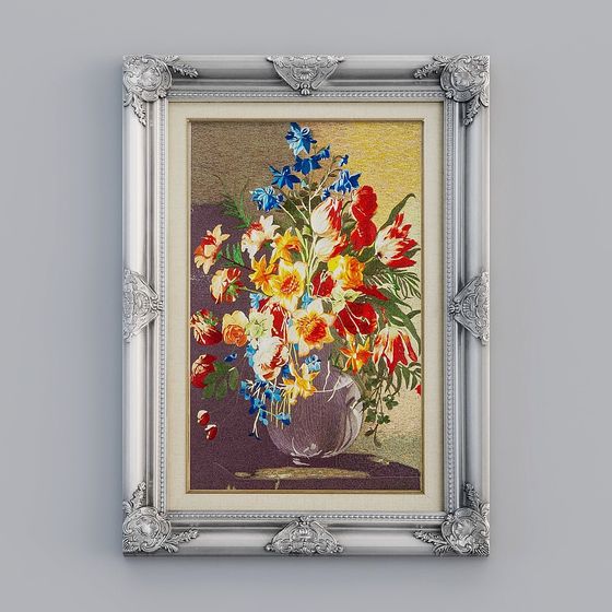 Rouge intégral (cadre argenté)