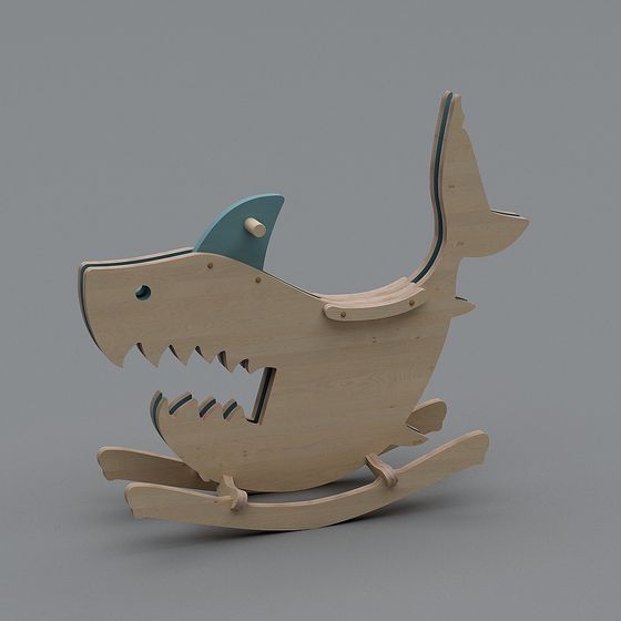 Charming Shark Rocking Chair 3D Model