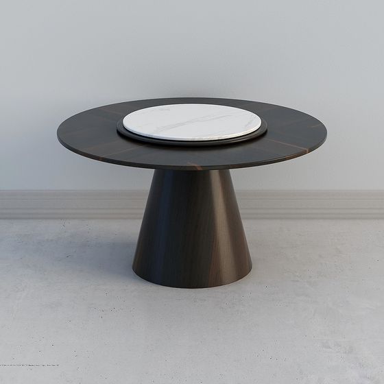 Modern Geometric Round Table 3D model