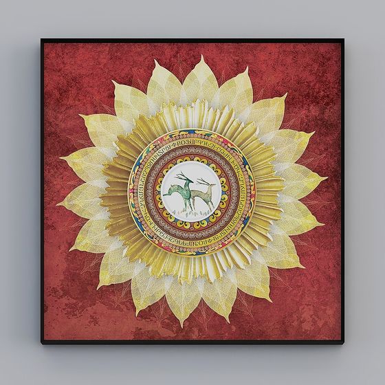 Boîte à elk noire de restaurant européen américain Kibaki 80x80cm