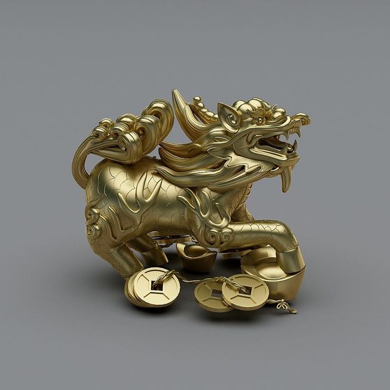 Prosperity Pixiu 3D Model for Creative Projects