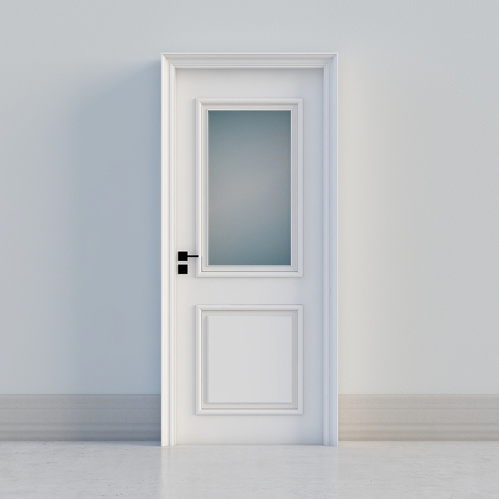 classic white windowed door