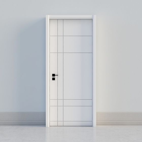 Stylish Minimalist Door 3D model for Modern Spaces