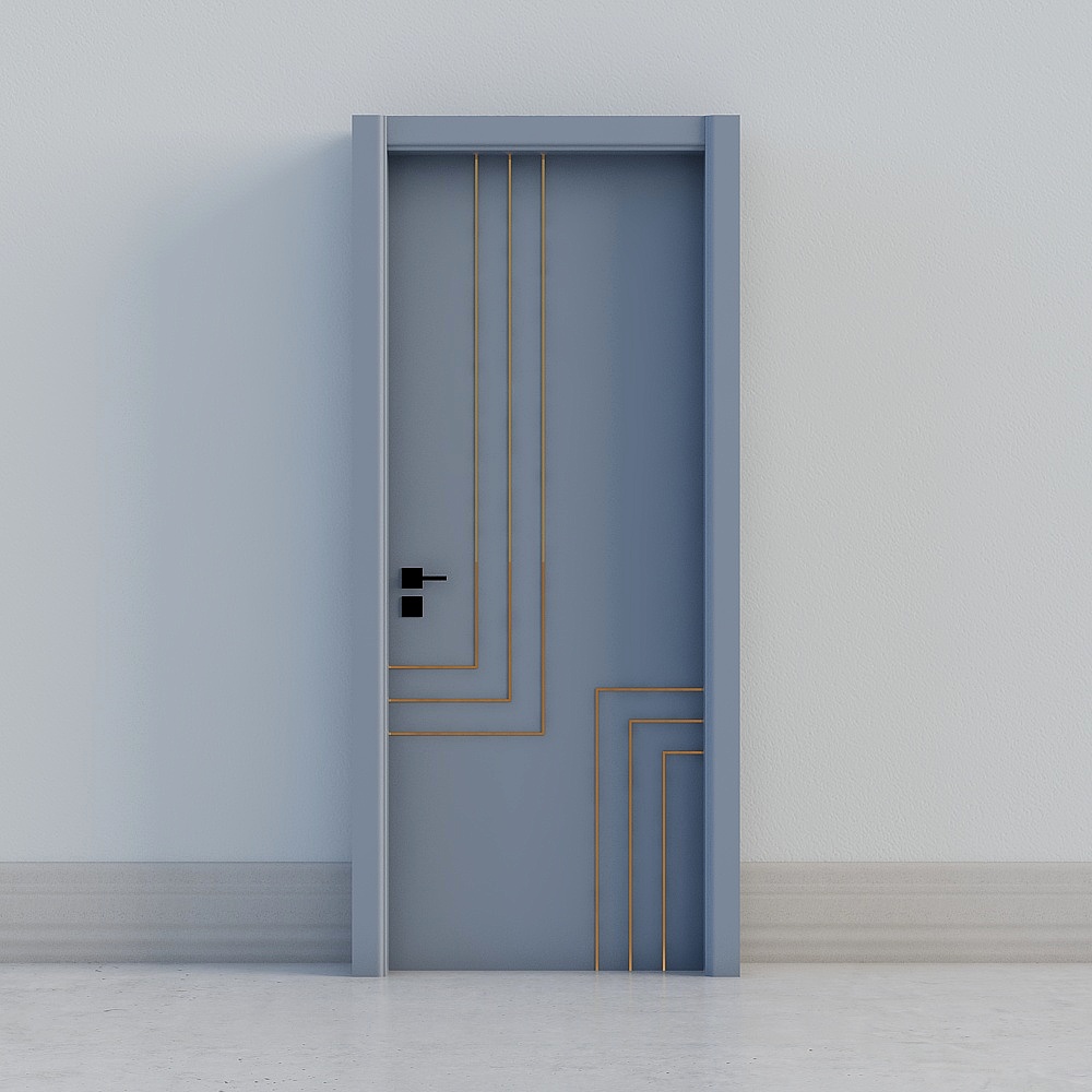 modern grey blue door