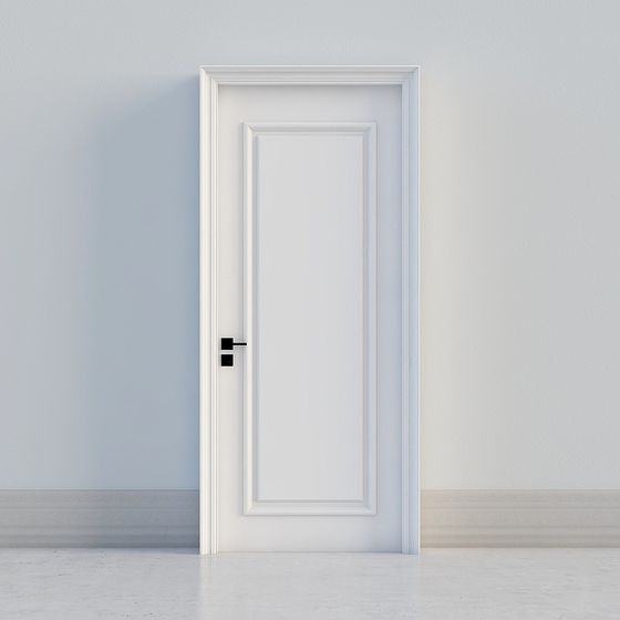 Sophisticated Minimalist Door 3D model for Interiors