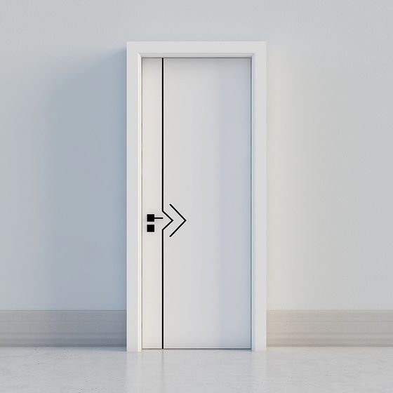 Minimalist Door 3D model for Contemporary Spaces
