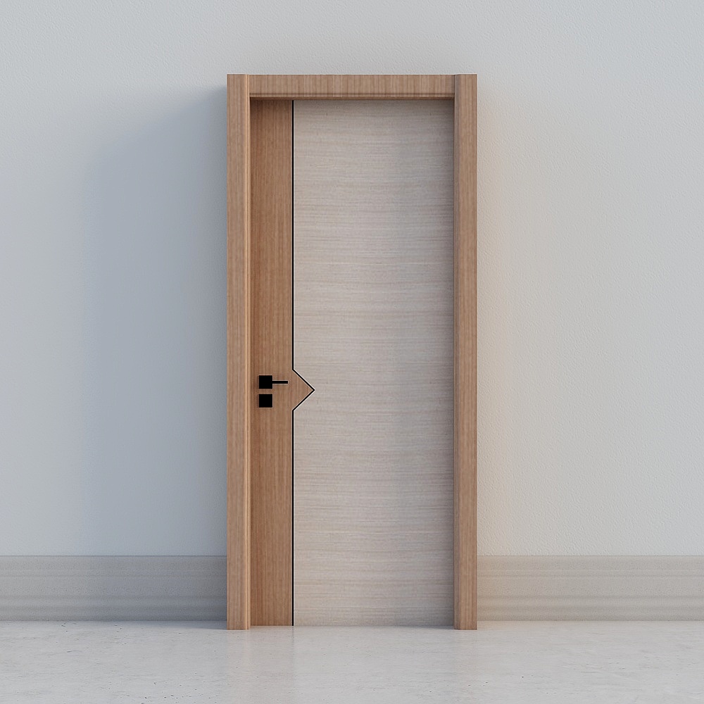 porta in legno chiaro moderna