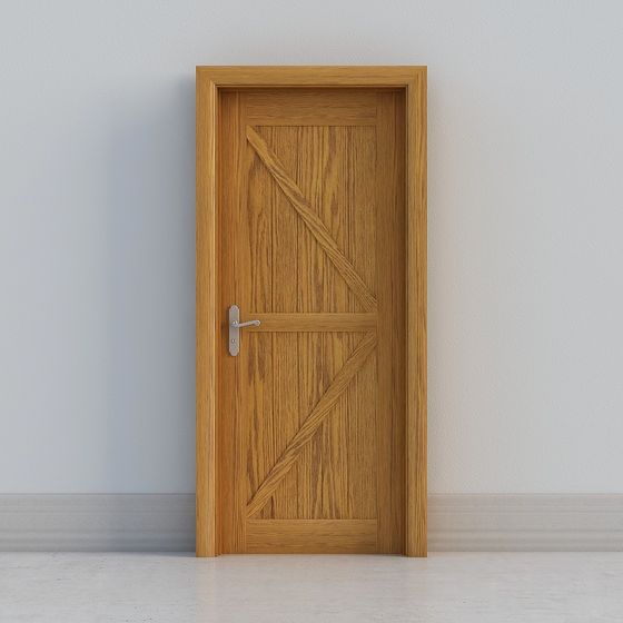 Crosshatch Door 3D model for Modern Interiors