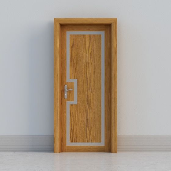 Modern Low-Poly High-Detail 3D Door Model