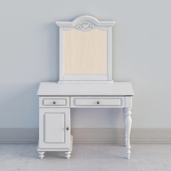Elegant Vintage Modern Vanity Table 3D model
