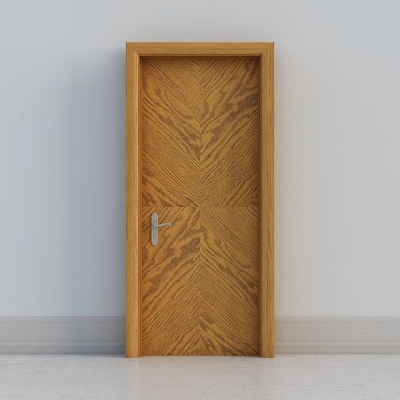 Rustic Wooden Door 3D model for Creative Spaces