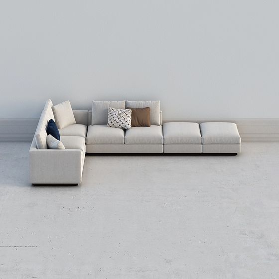 Modern Minimalist 3D Sofa Model