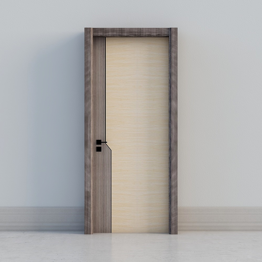 modern beige wooden door