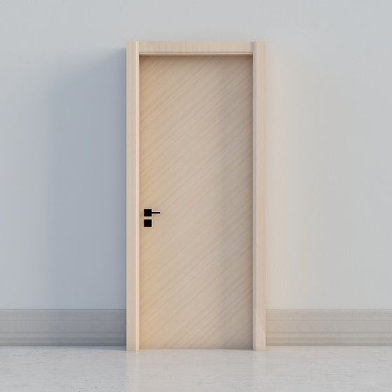Minimalist Wood Door 3D model