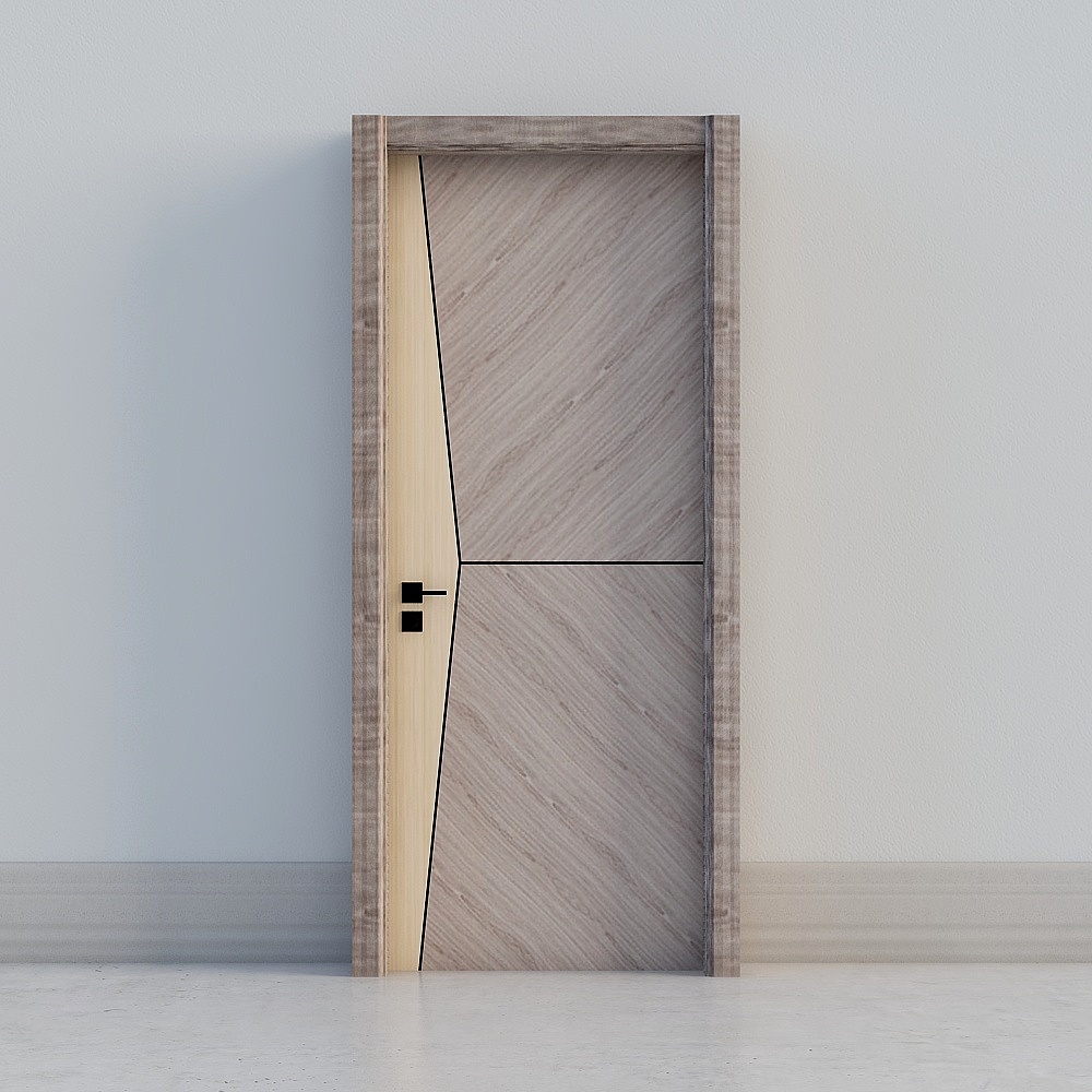 modern light wooden door