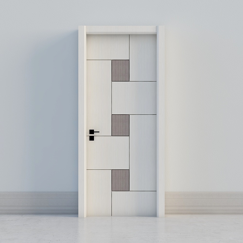 modern white windowed door