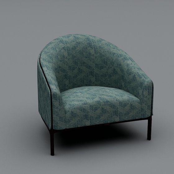 Nordic-Inspired Low Poly Sofa 3D model