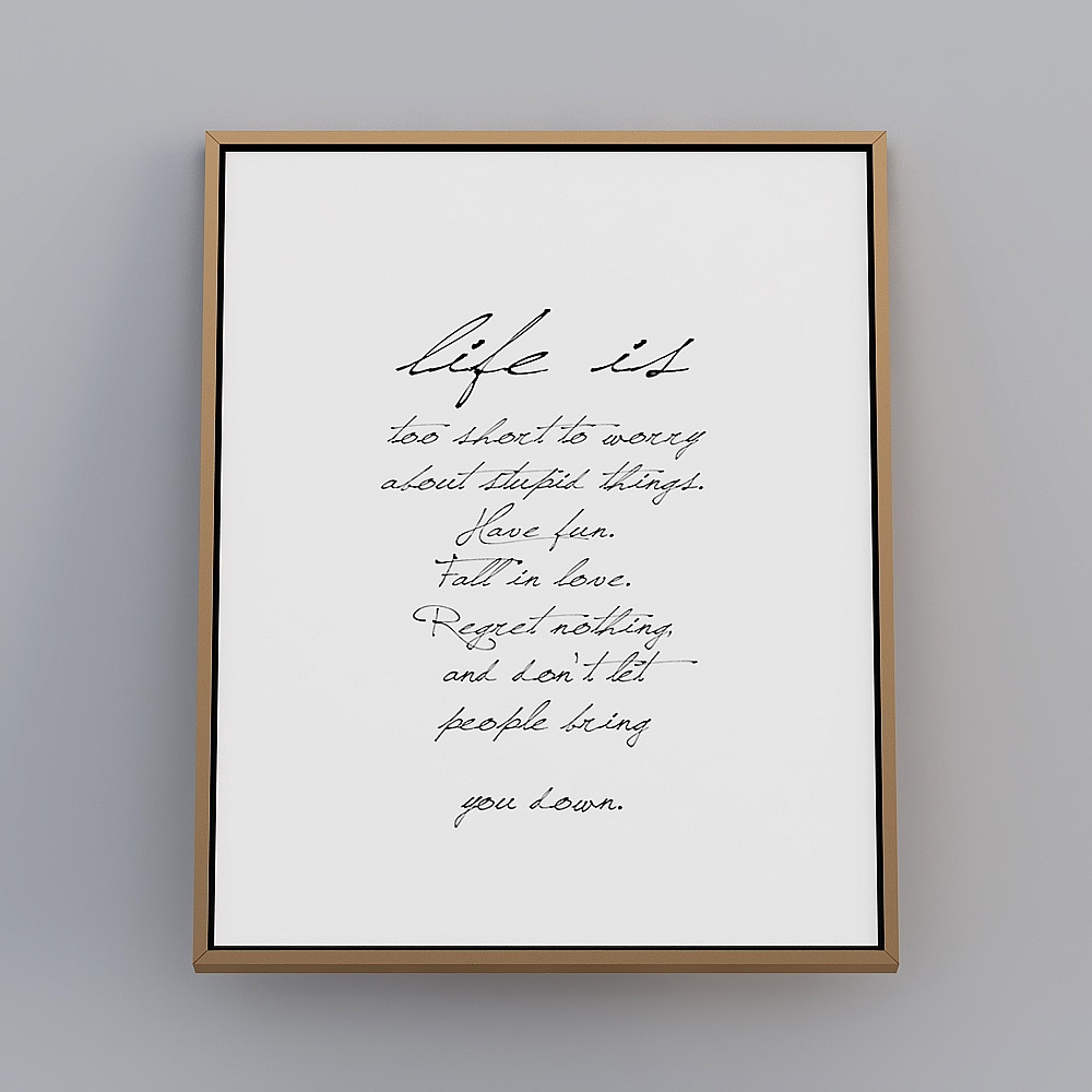 Inspirational Words 3D Model for Creative Projects