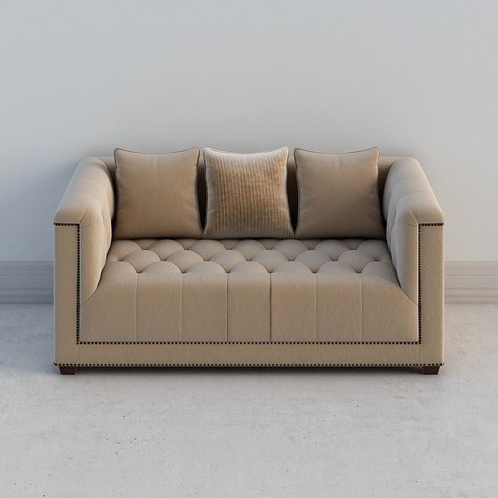 Elegant Low-Poly Sofa 3D Model Design