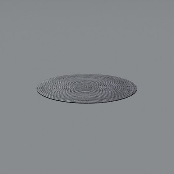 Spiral Disk Low-Poly 3D Model