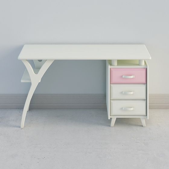 Mid-Century Desk 3D model