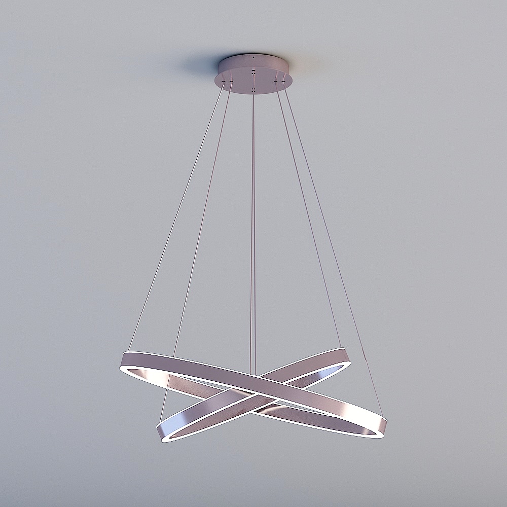 Futuristic Hanging Light Fixture 3D model