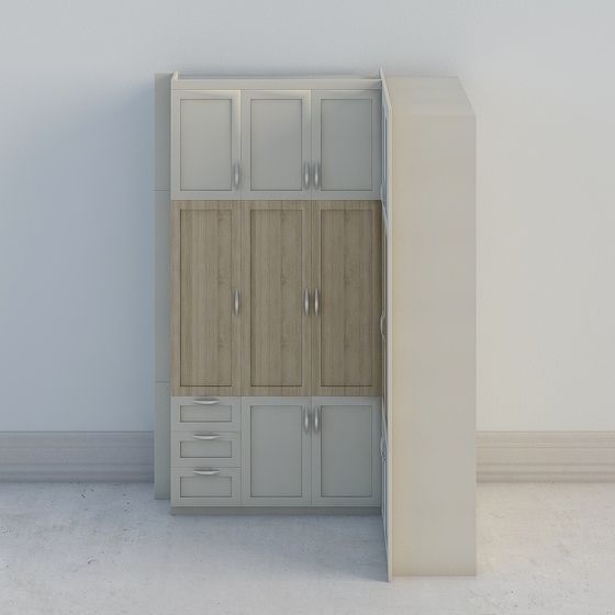 Stylish Minimalist Storage Cabinet 3D model