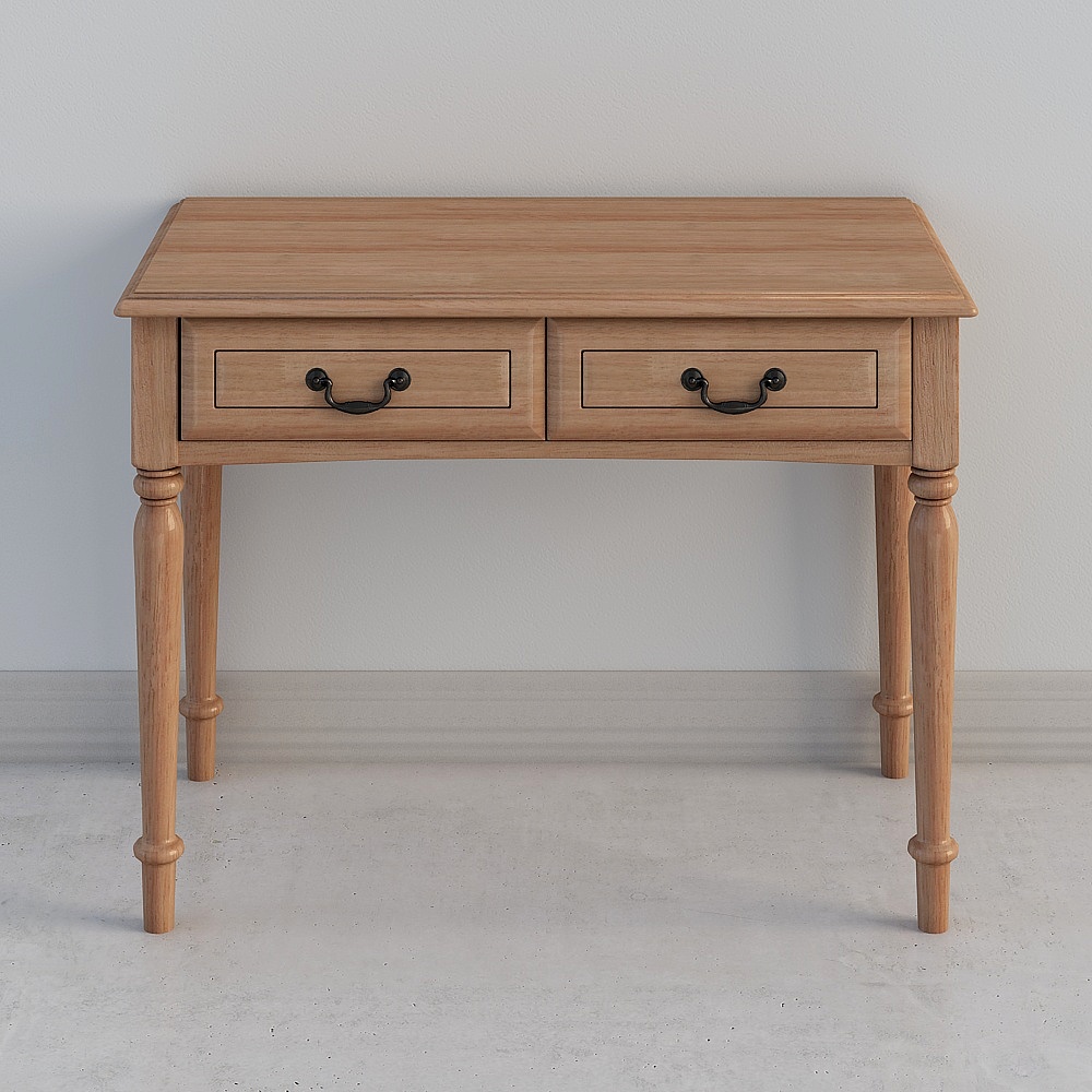 Elegant Low-Polygon 3D Table and Chair Set